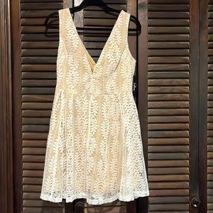 Nude and White Lace Lulu’s Dress